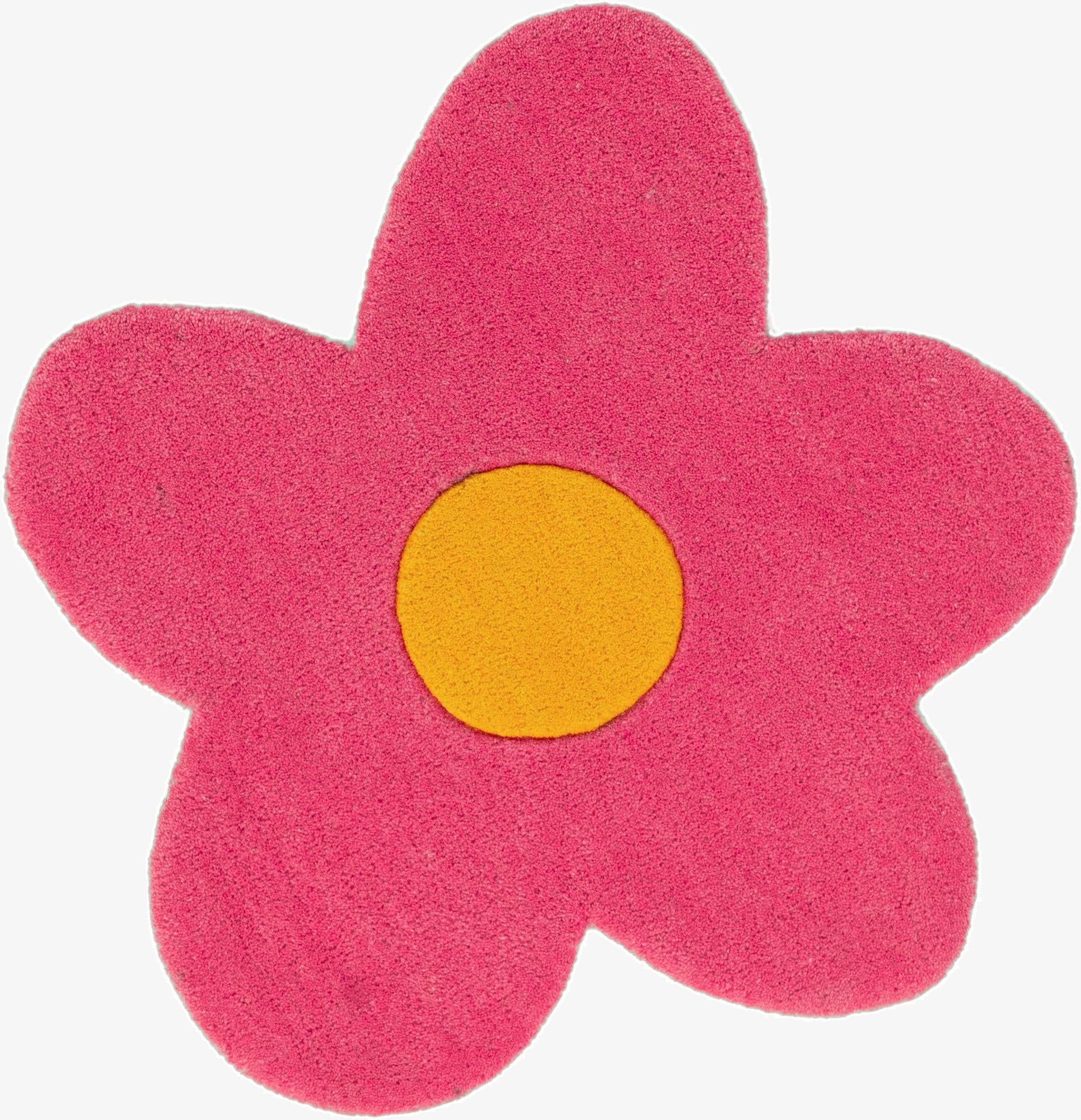 2' 2 x 2' 2 Happy Rugs Funky Flower Wool Round