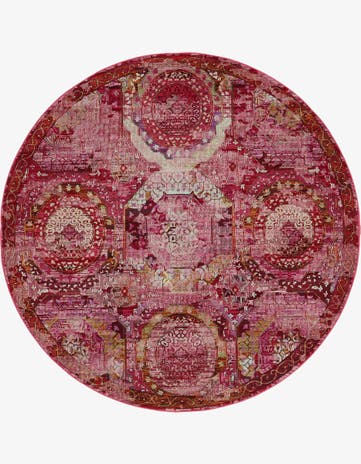 Pink Havana Round Rug