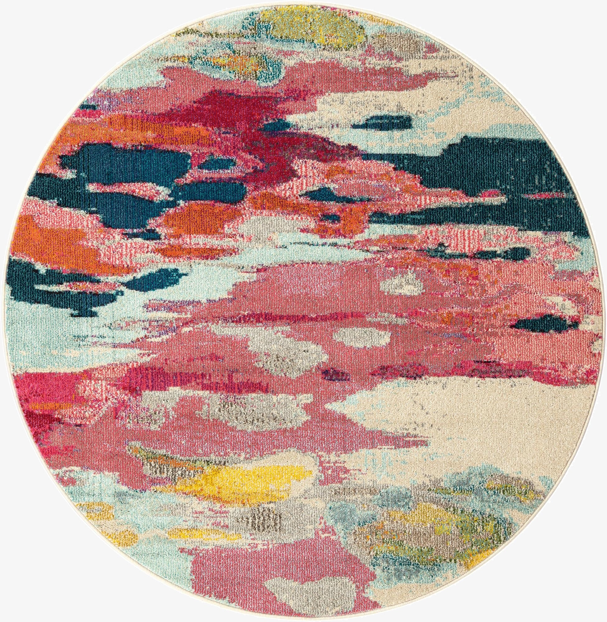 3' 3 x 3' 3 Washable Hyacinth Round Rug