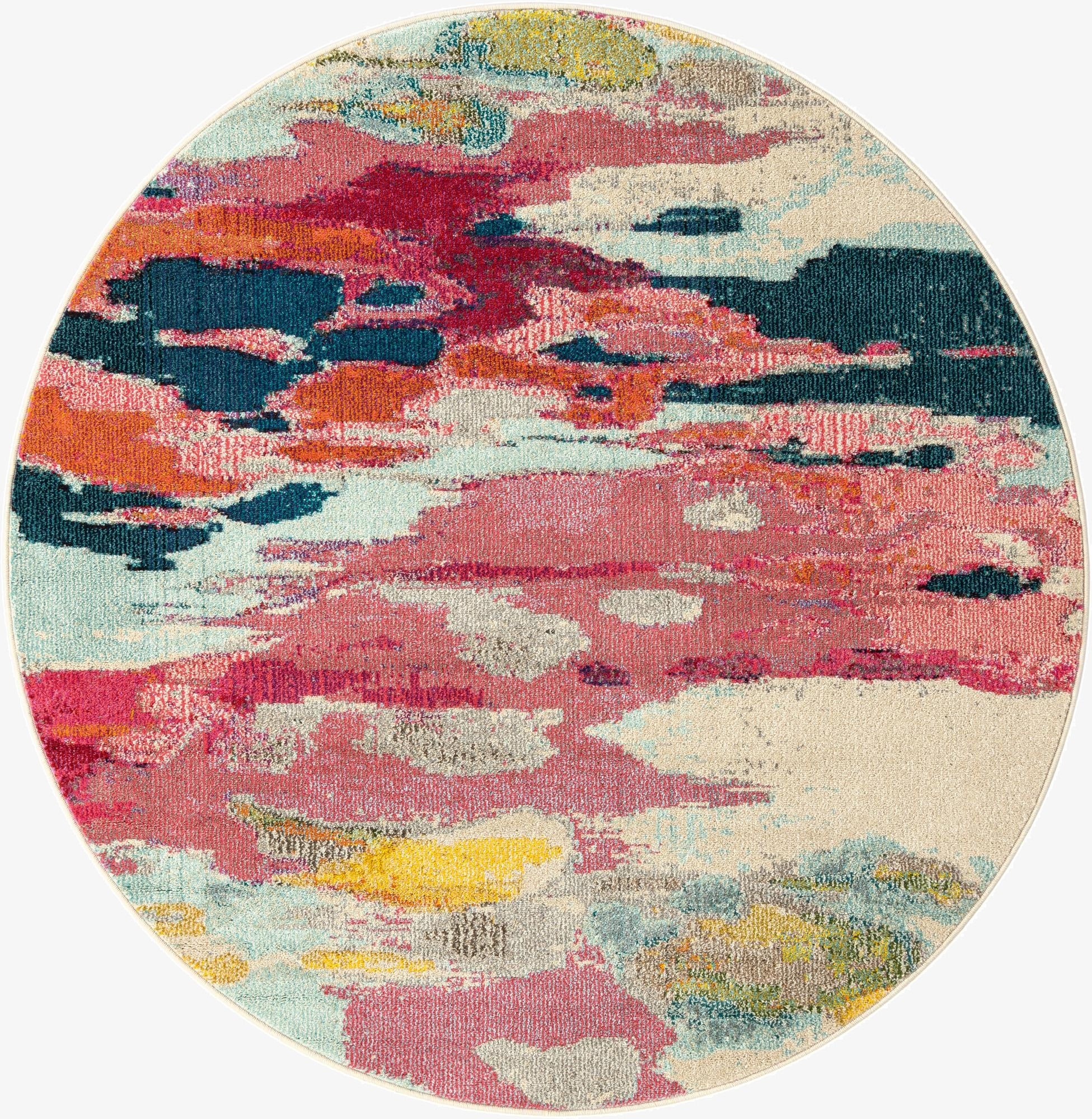 4' x 4' Washable Hyacinth Round Rug