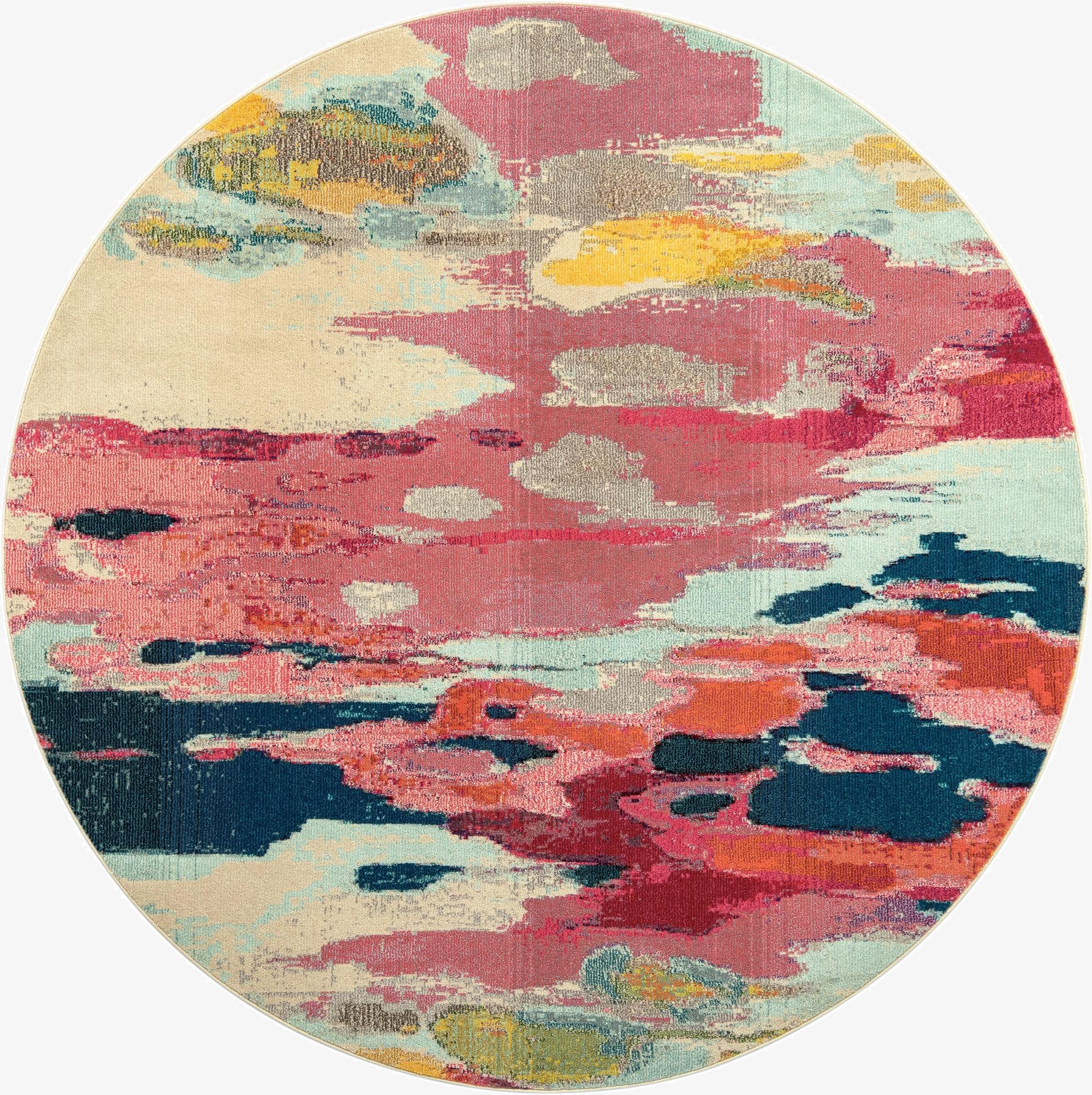 8' x 8' Washable Hyacinth Round Rug