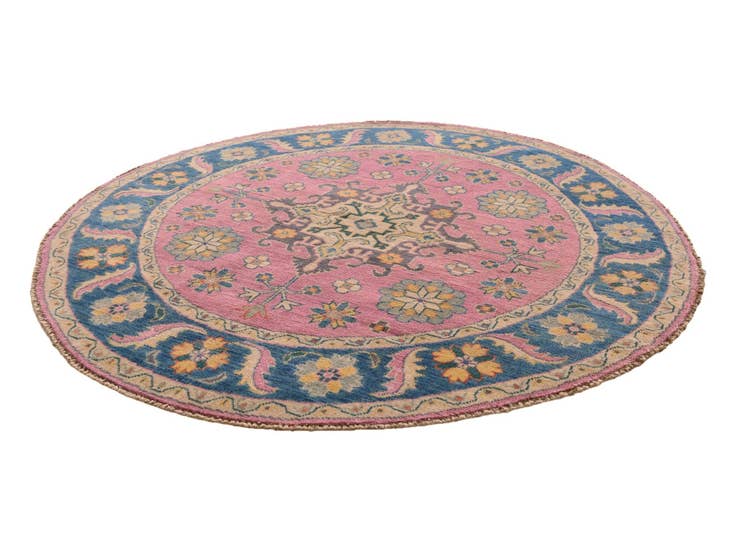 Detail image of 4' 10 x 5' Hand Knotted Kazak Round Rug