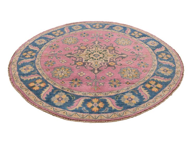 Detail image of 4' 10 x 5' Hand Knotted Kazak Round Rug