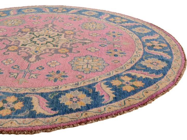 4' 10 x 5' Hand Knotted Kazak Round Rug