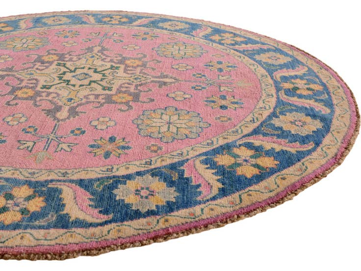 Detail image of 4' 10 x 5' Hand Knotted Kazak Round Rug