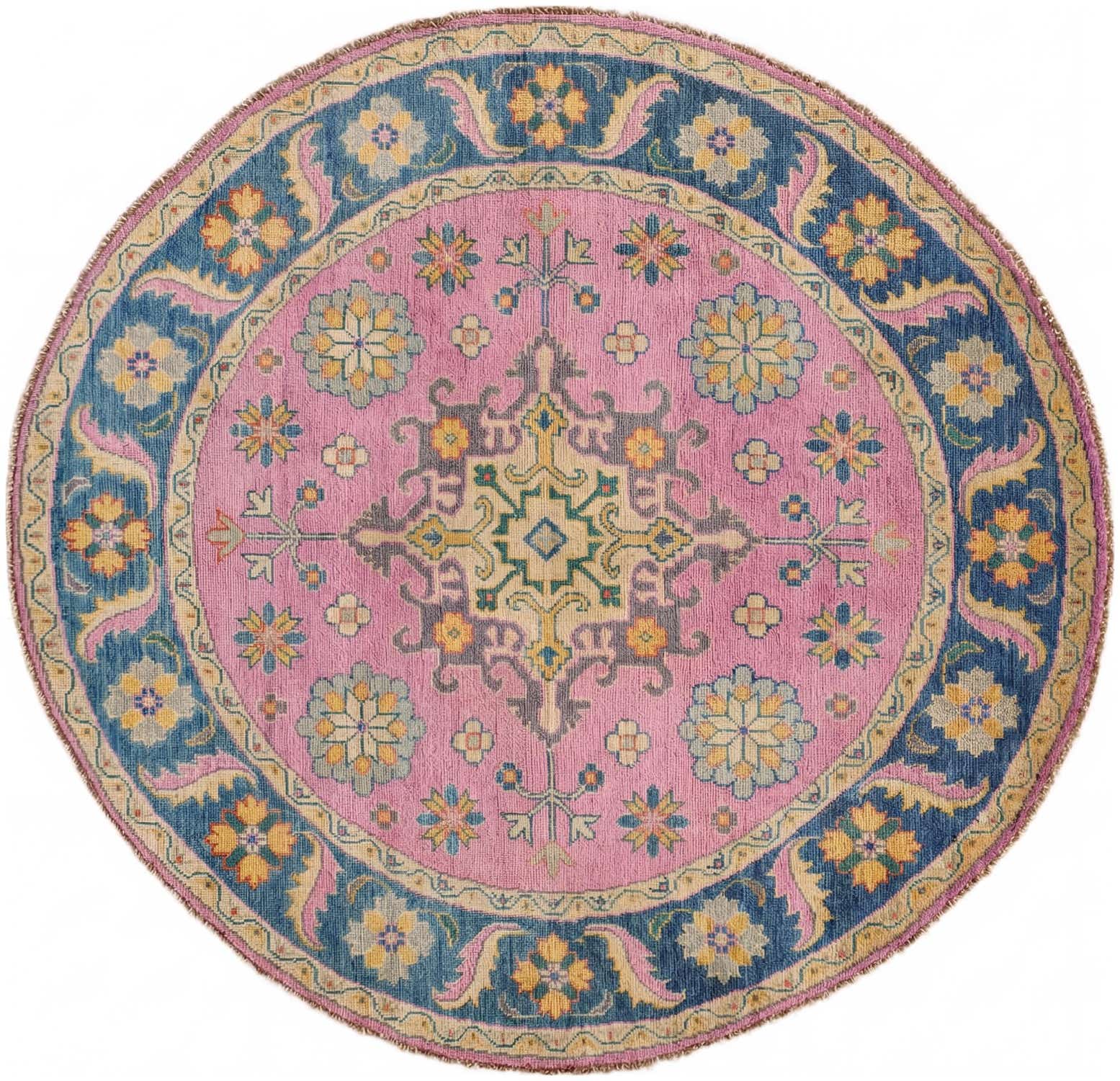 4' 10 x 5' Hand Knotted Kazak Round Rug