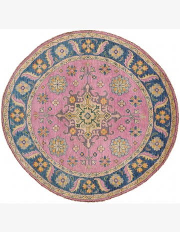 4' 10 x 5' Hand Knotted Kazak Round Rug