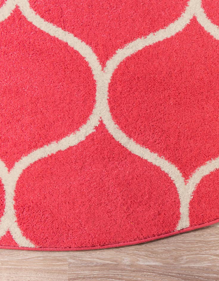 Detail image of 4' x 4' Lattice Frieze Round Rug