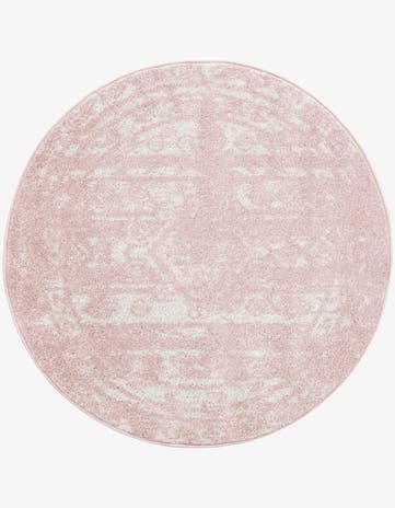 Pink Lennon Round Rug