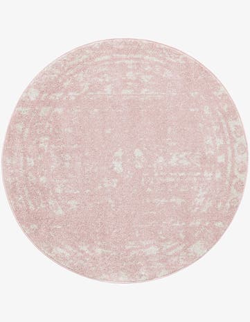 Pink Lennon Round Rug