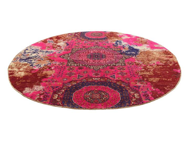 7' 1 x 7' 1 Hand Knotted Mamluk Ziegler Round Rug