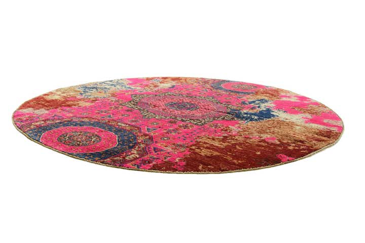 7' 1 x 7' 1 Hand Knotted Mamluk Ziegler Round Rug