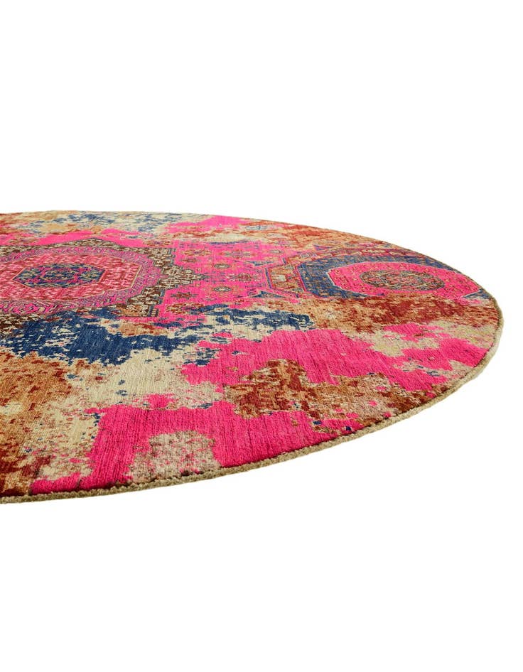Detail image of 7' 1 x 7' 1 Hand Knotted Mamluk Ziegler Round Rug