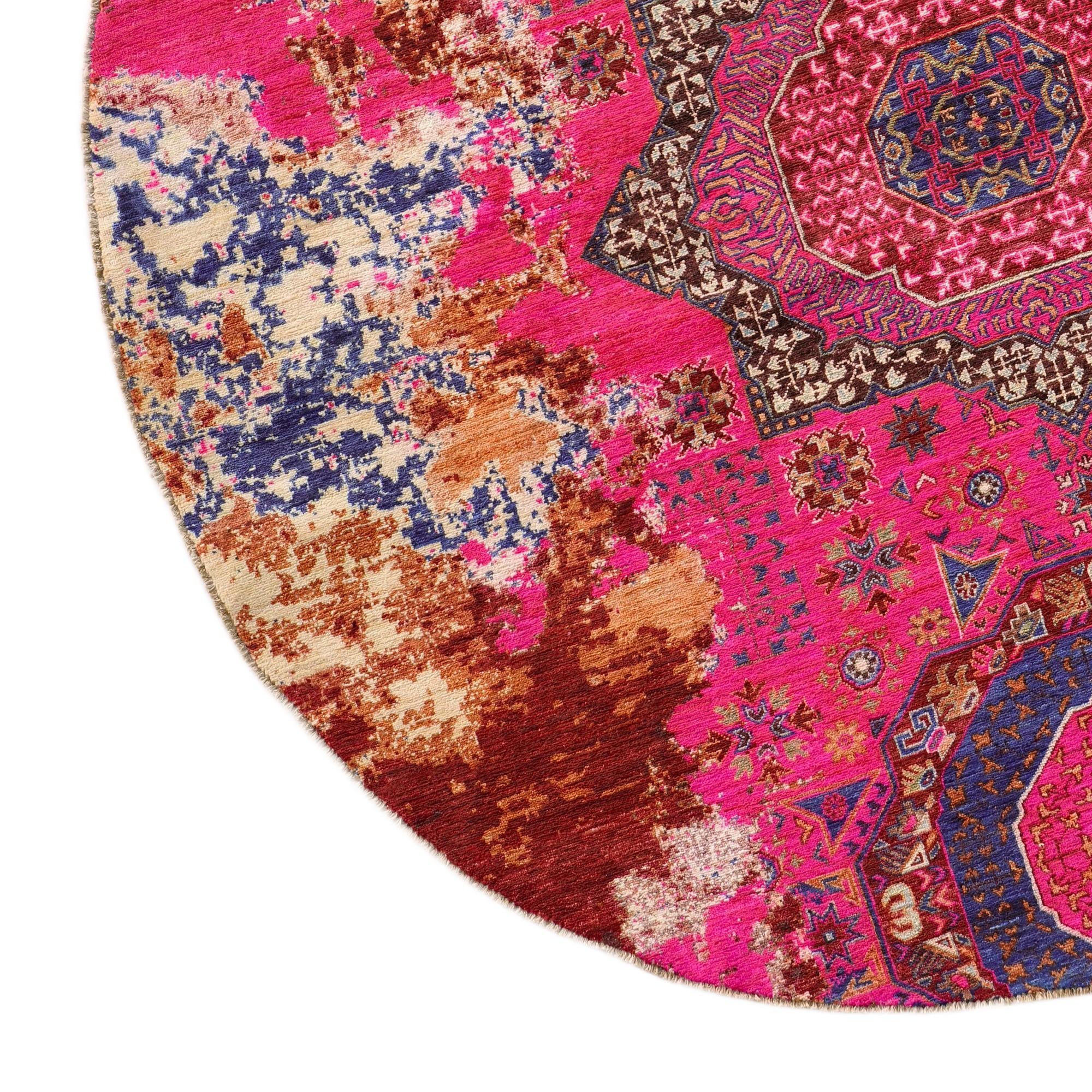 7' 1 x 7' 1 Hand Knotted Mamluk Ziegler Round Rug
