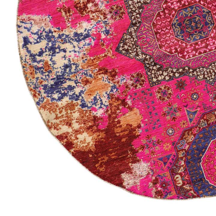 7' 1 x 7' 1 Hand Knotted Mamluk Ziegler Round Rug