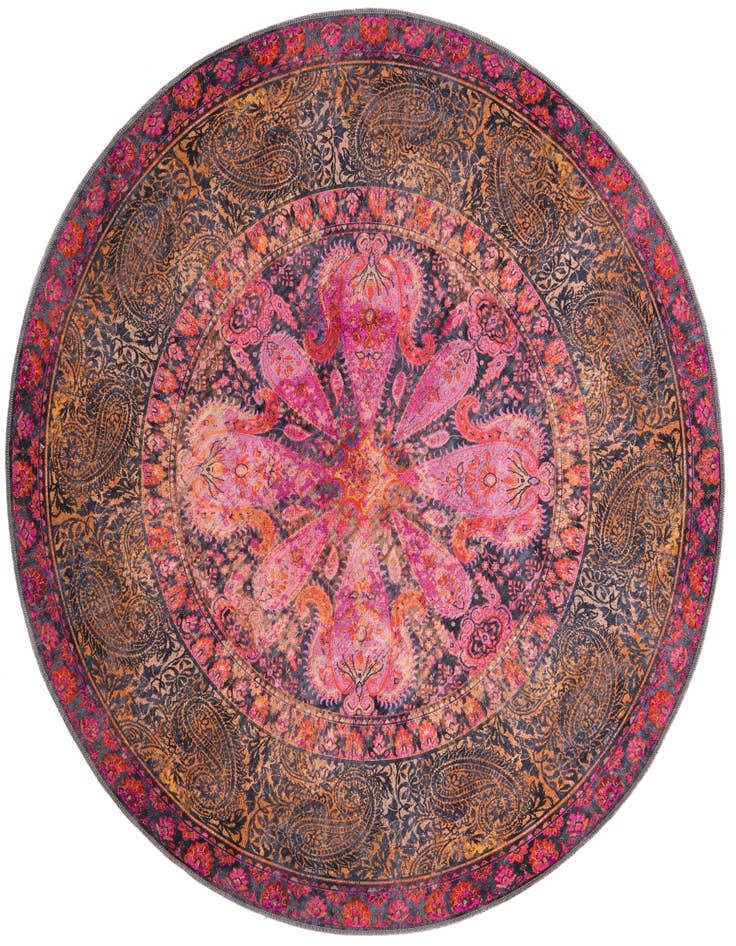 Detail image of 7' 3 x 7' 3 Washable Mangata Round Rug