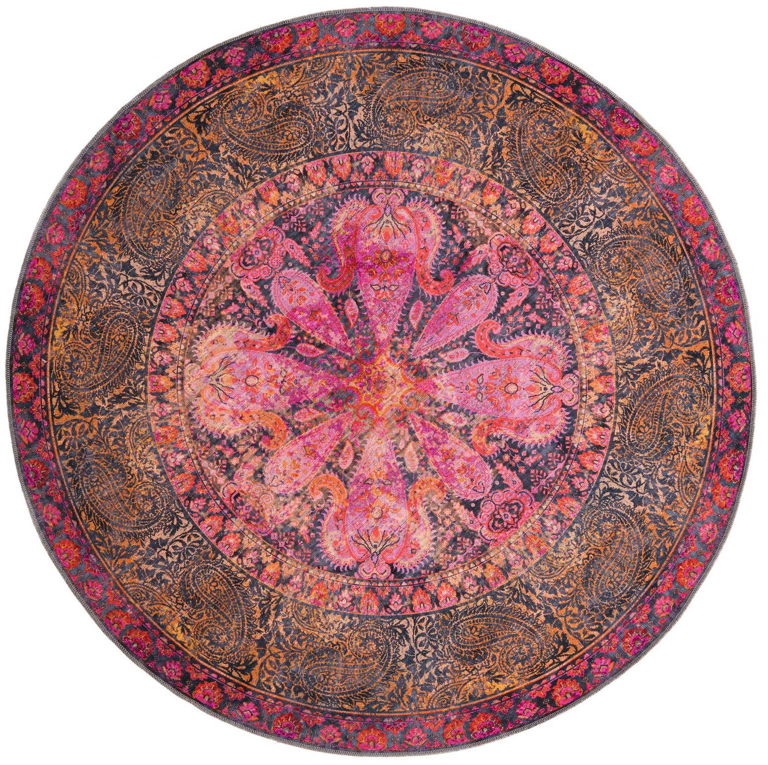 7' 3 x 7' 3 Washable Mangata Round Rug