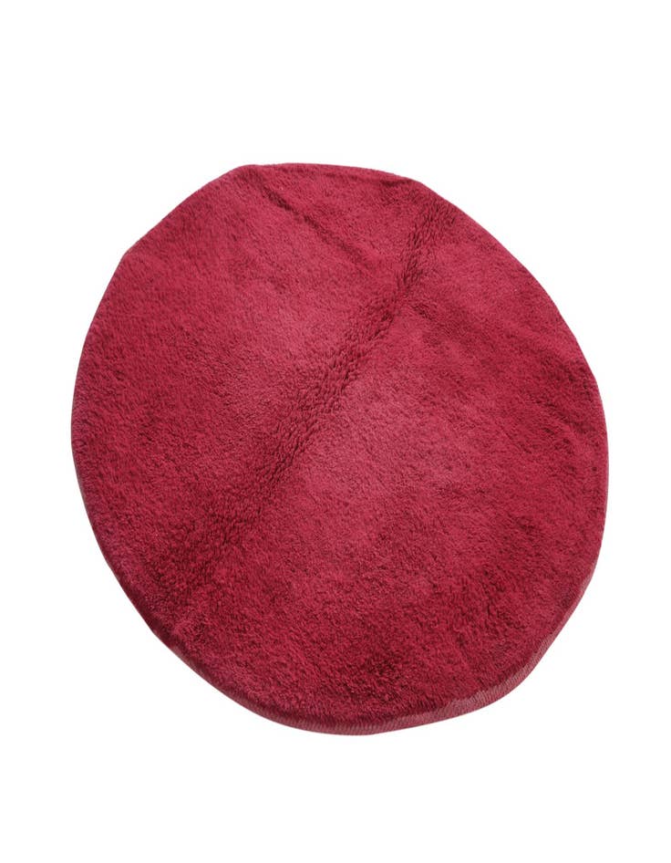 Detail image of 4' 8 x 5'  Hand Knotted Moroccan Wool Round Rug