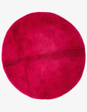 4' 8 x 5' Hand Knotted Moroccan Wool Round Rug