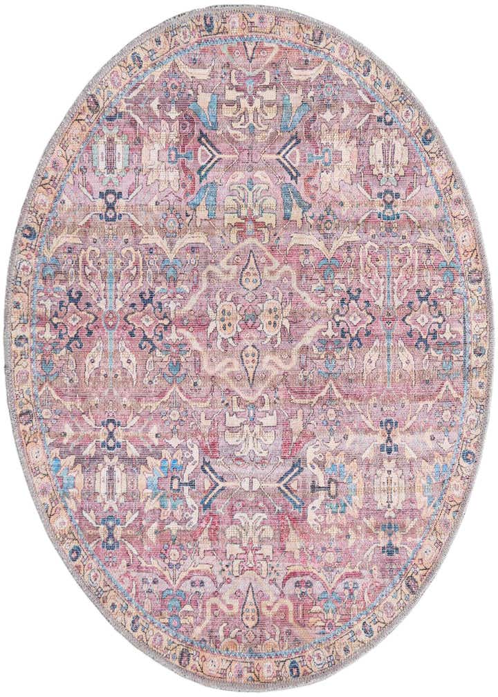 3' 3 x 3' 3 Washable Nostalgia Round Rug