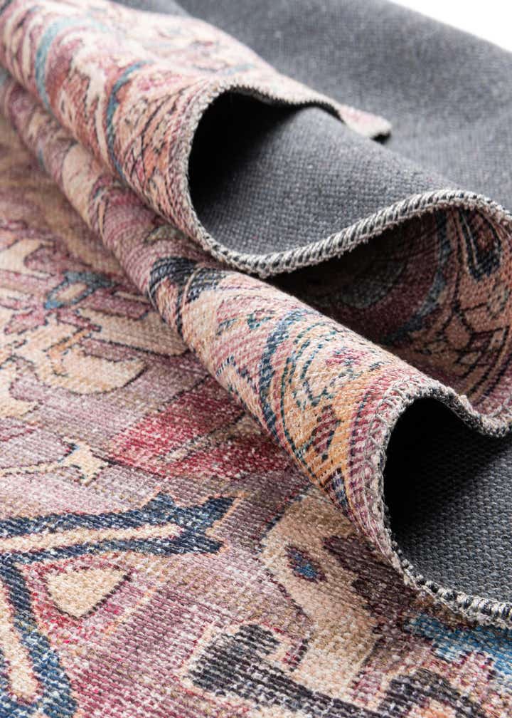 3' 3 x 3' 3 Washable Nostalgia Round Rug