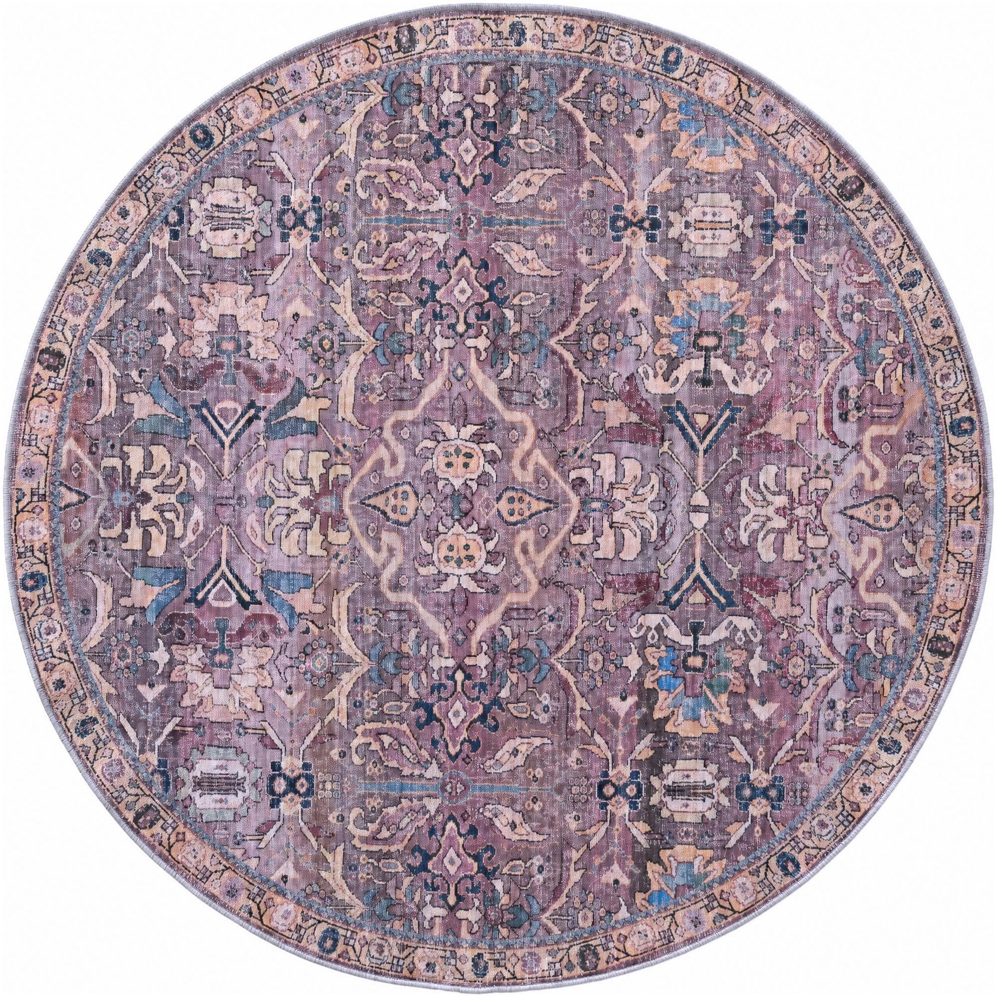 Pink Nostalgia Round Rug