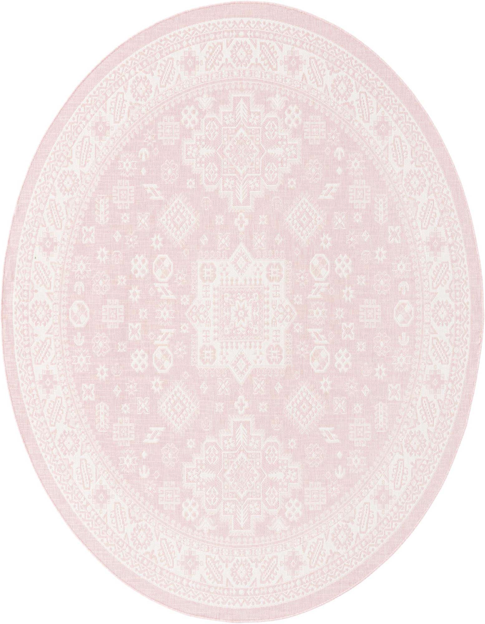 10' x 10' Easy-Clean Aztec Indoor / Outdoor Round Rug