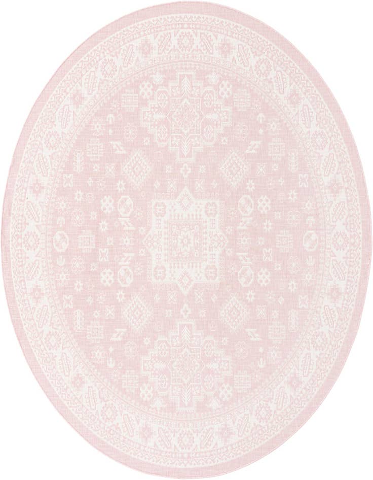 Detail image of 10' x 10' Easy-Clean Aztec Indoor / Outdoor Round Rug