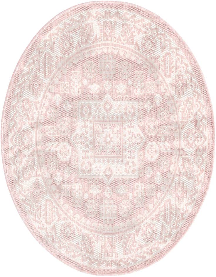Detail image of 3' x 3' Easy-Clean Aztec Indoor / Outdoor Round Rug