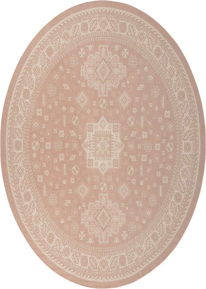 13' x 13' Easy-Clean Aztec Indoor / Outdoor Round Rug
