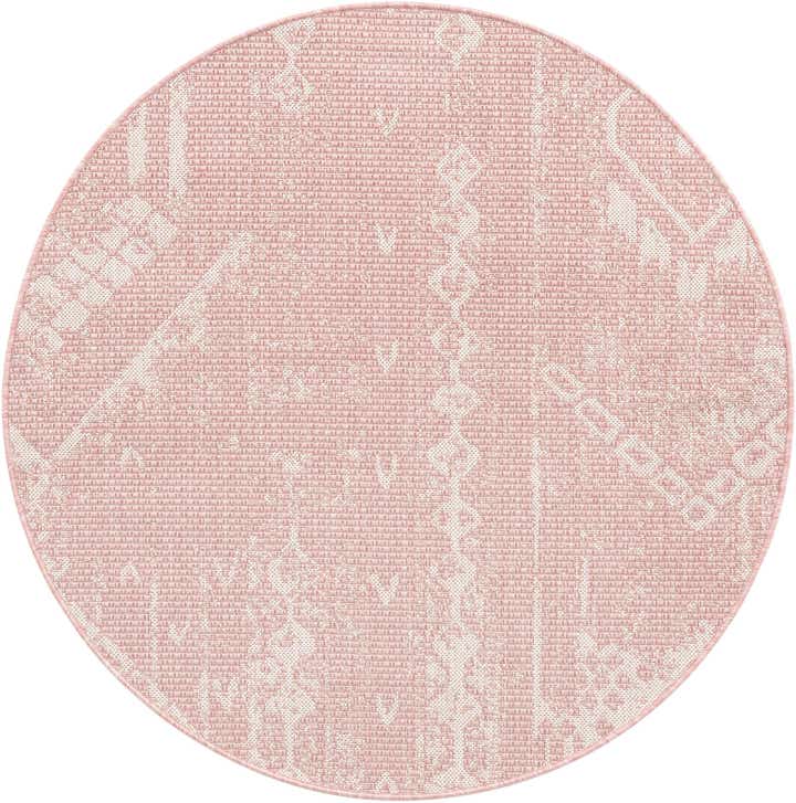 4' x 4' Easy-Clean Bohemian Indoor / Outdoor Round Rug