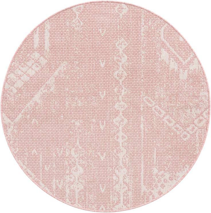 Detail image of 4' x 4' Easy-Clean Bohemian Indoor / Outdoor Round Rug