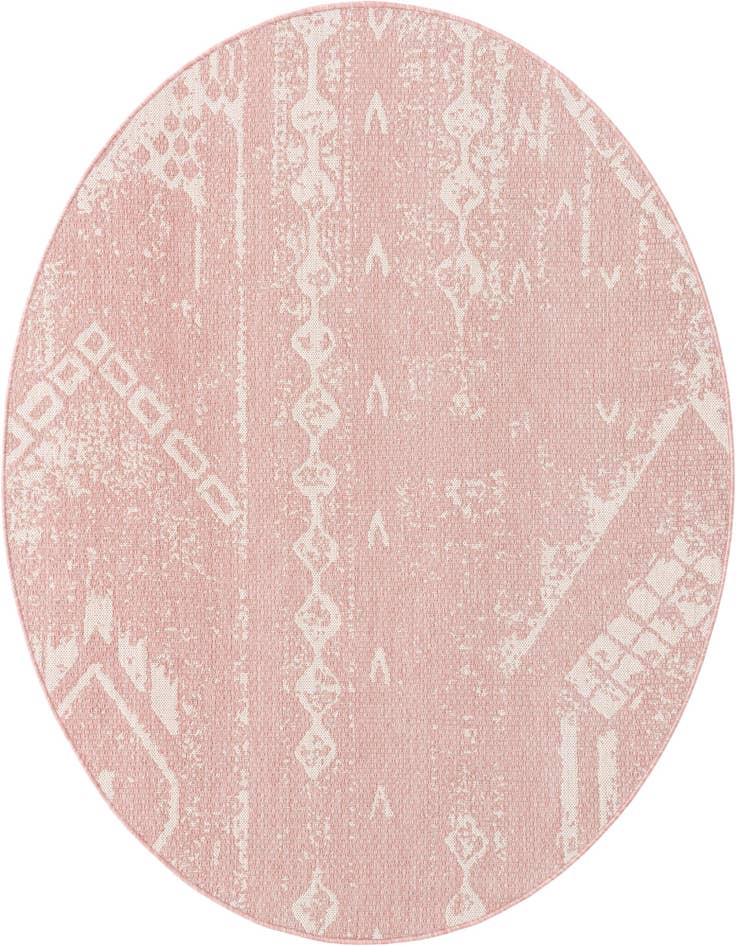 Detail image of 6' x 6' Easy-Clean Bohemian Indoor / Outdoor Round Rug