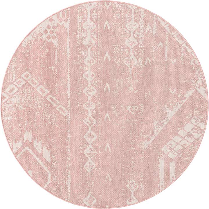 6' x 6' Easy-Clean Bohemian Indoor / Outdoor Round Rug