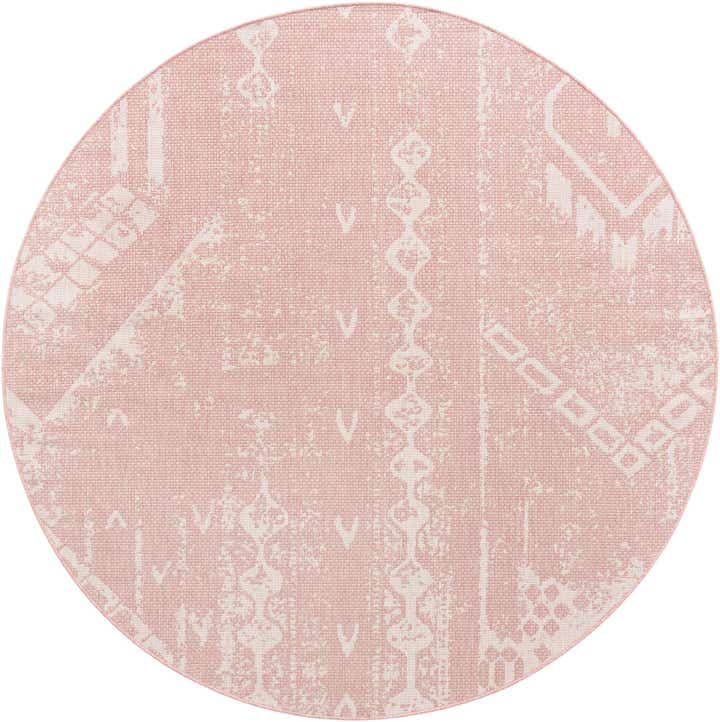 7' 10 x 7' 10 Easy-Clean Bohemian Indoor / Outdoor Round Rug