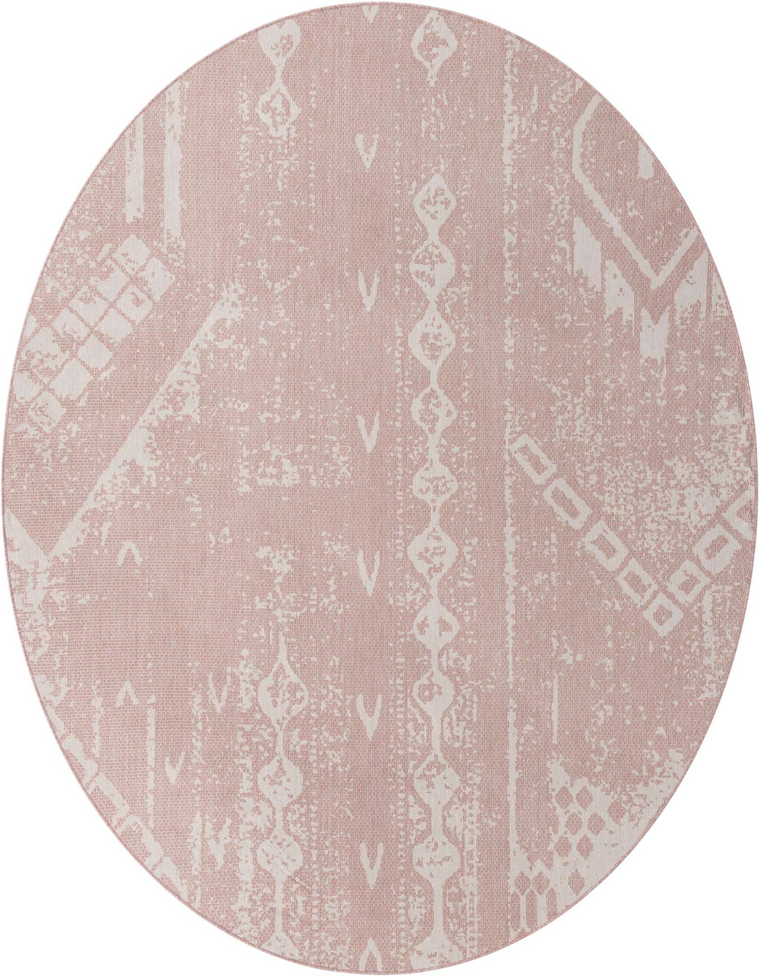10' 8 x 10' 8 Easy-Clean Bohemian Indoor / Outdoor Round Rug