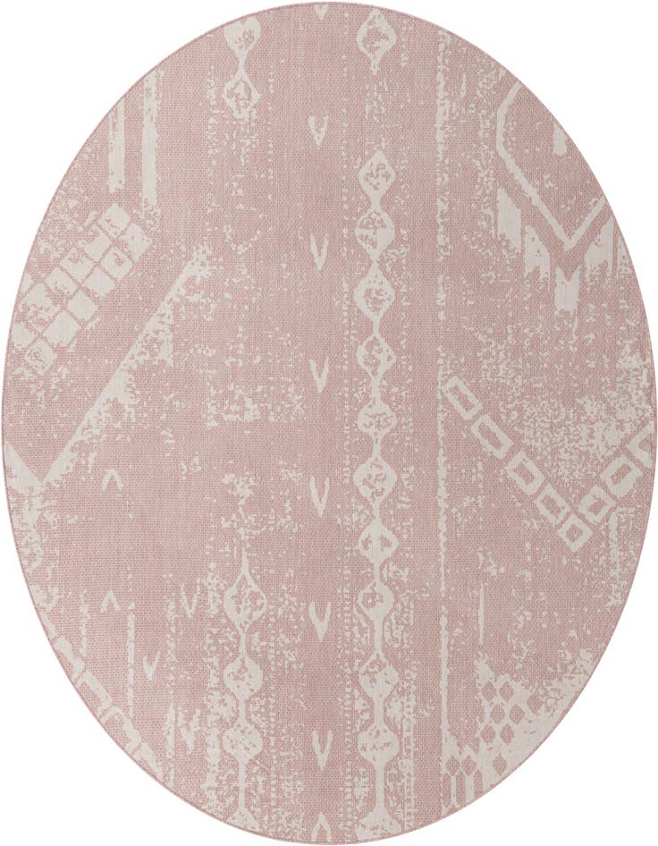 Detail image of 10' 8 x 10' 8 Easy-Clean Bohemian Indoor / Outdoor Round Rug