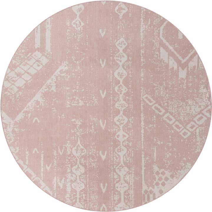 10' 8 x 10' 8 Easy-Clean Bohemian Indoor / Outdoor Round Rug