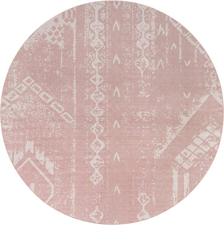 Detail image of 13' x 13' Easy-Clean Bohemian Indoor / Outdoor Round Rug
