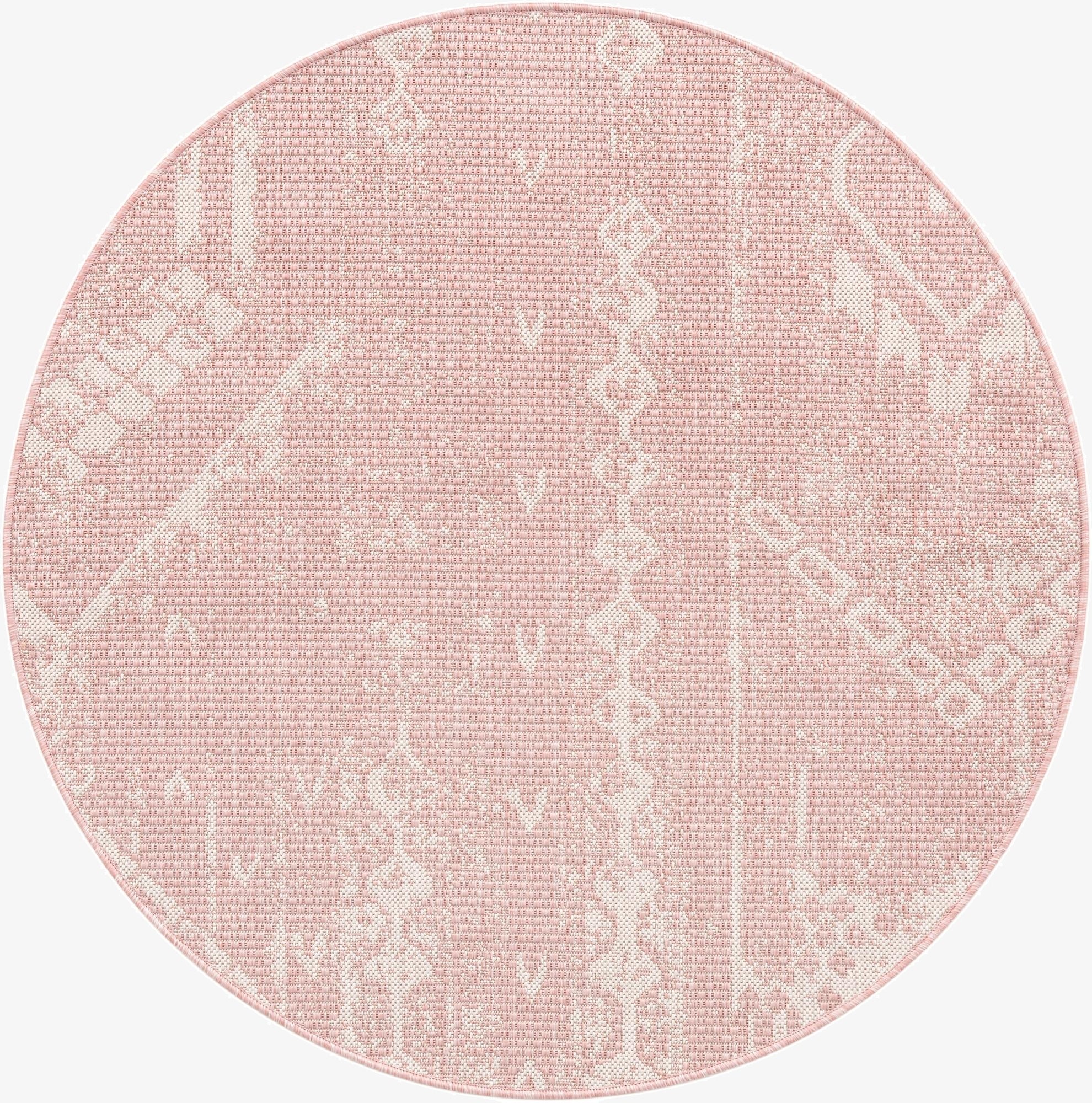 4' x 4'  Washable Bohemian Indoor / Outdoor Round Rug