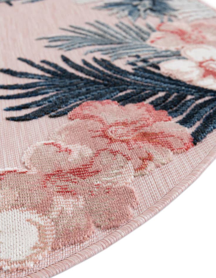 Detail image of 8' 2 x 8' 2  Washable Botanical Indoor / Outdoor Round Rug