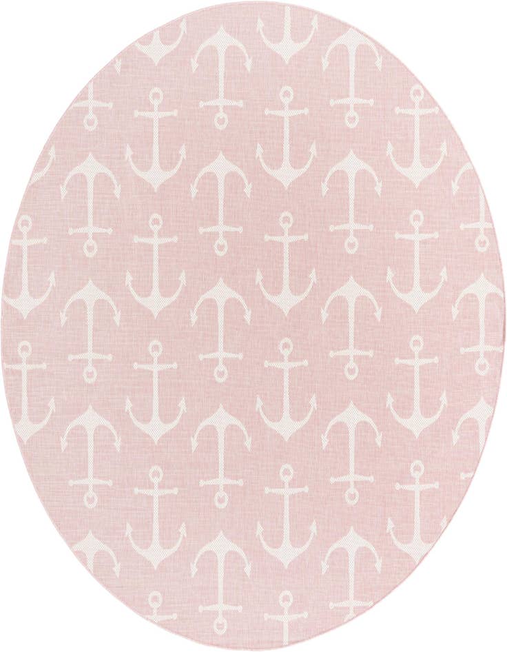 Detail image of 10' x 10' Easy-Clean Coastal Indoor / Outdoor Round Rug