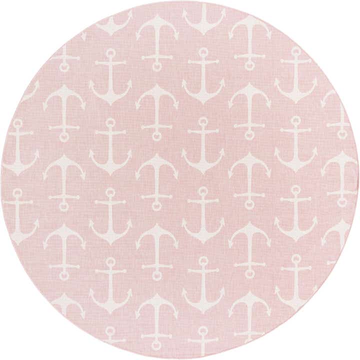 10' x 10' Easy-Clean Coastal Indoor / Outdoor Round Rug