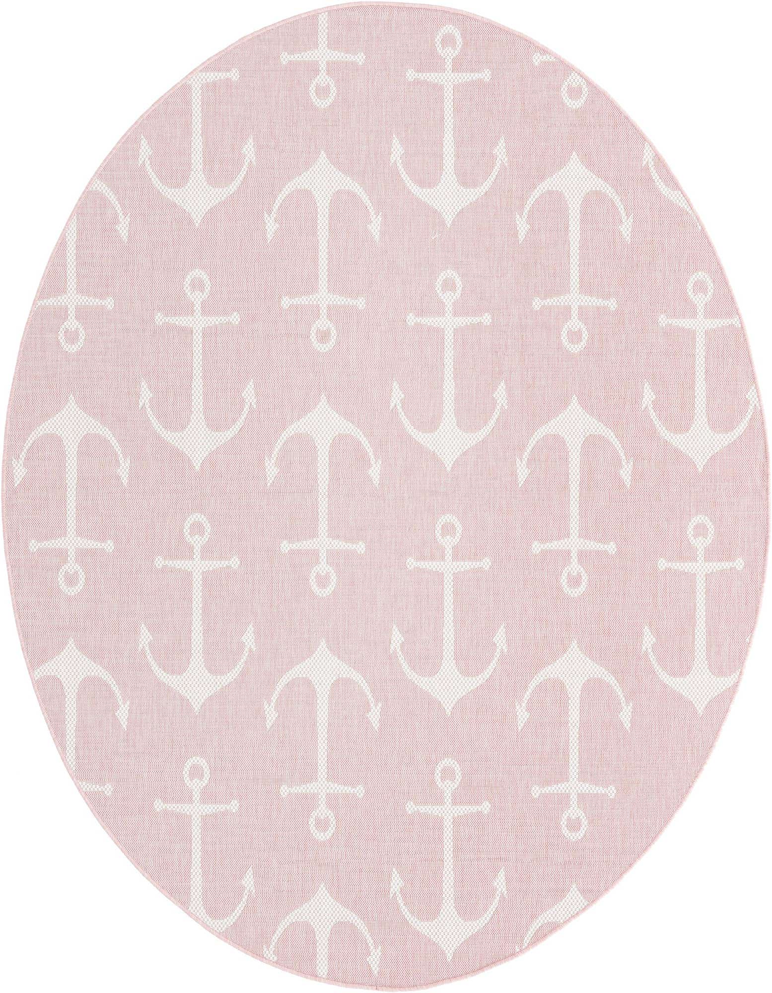 7' 10 x 7' 10 Easy-Clean Coastal Indoor / Outdoor Round Rug