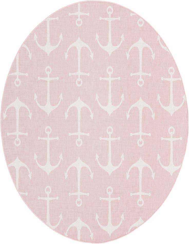 Detail image of 7' 10 x 7' 10 Easy-Clean Coastal Indoor / Outdoor Round Rug