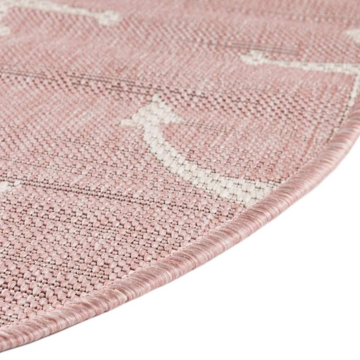 Detail image of 10' x 10' Easy-Clean Coastal Indoor / Outdoor Round Rug
