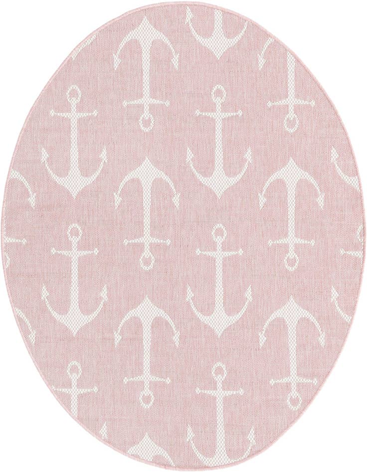 Detail image of 5' 3 x 5' 3 Easy-Clean Coastal Indoor / Outdoor Round Rug