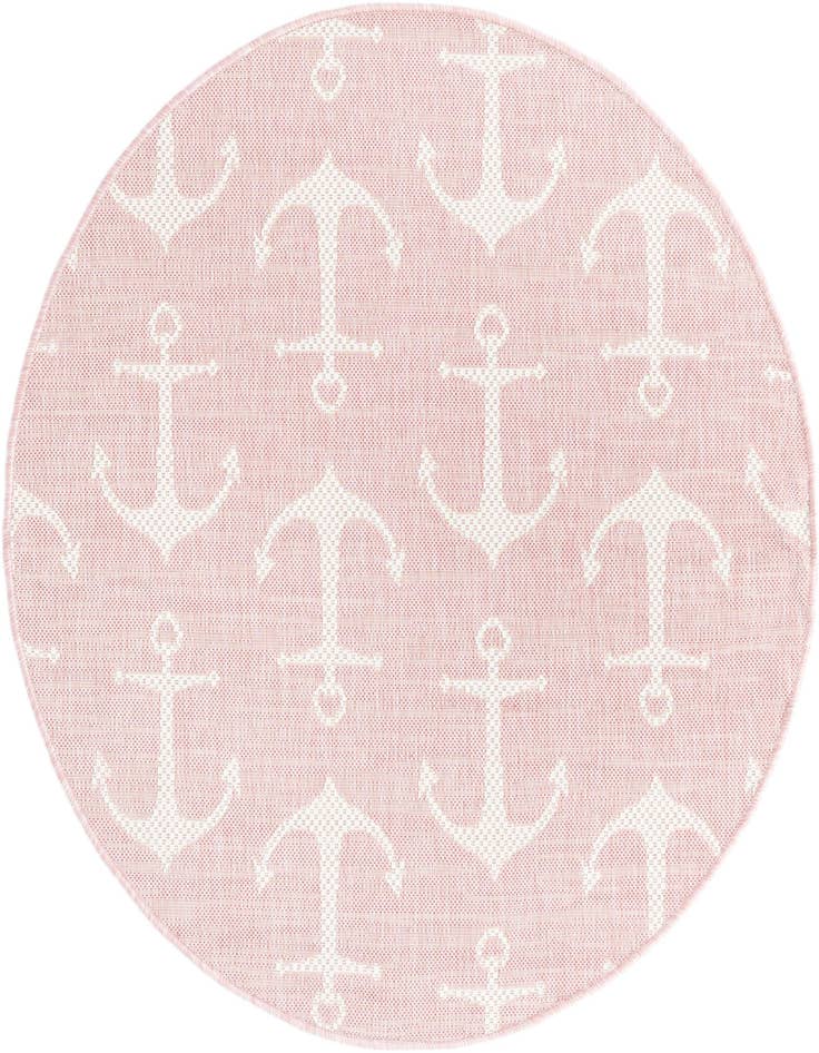 Detail image of 4' x 4' Easy-Clean Coastal Indoor / Outdoor Round Rug