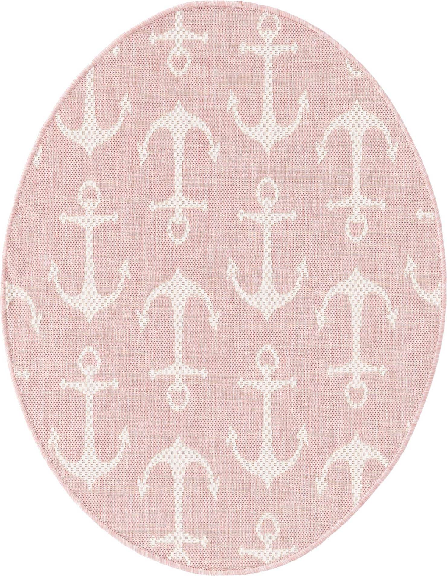 3' x 3' Easy-Clean Coastal Indoor / Outdoor Round Rug