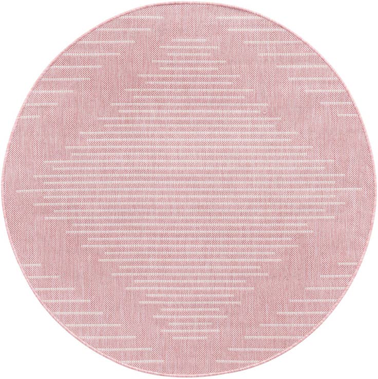 Detail image of 4' x 4' Easy-Clean Modern Indoor / Outdoor Round Rug